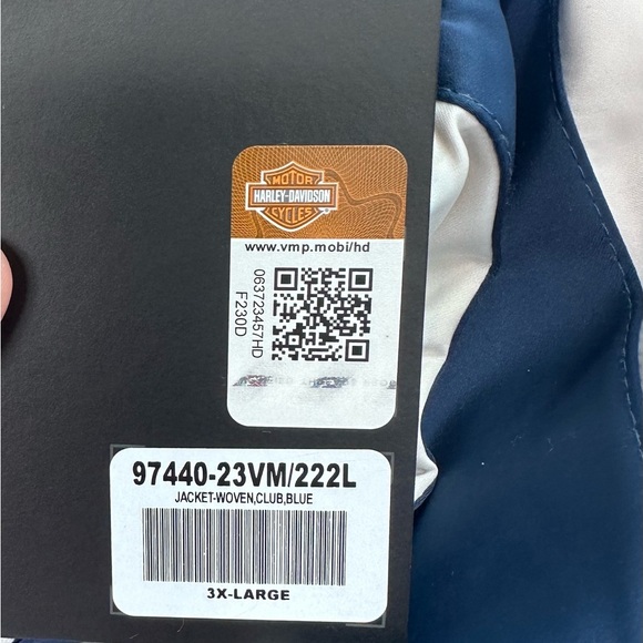 Harley-Davidson Men's Club Crew Varsity Jacket 3XL Blue Colorblocked 97440-23VM - Picture 4 of 4